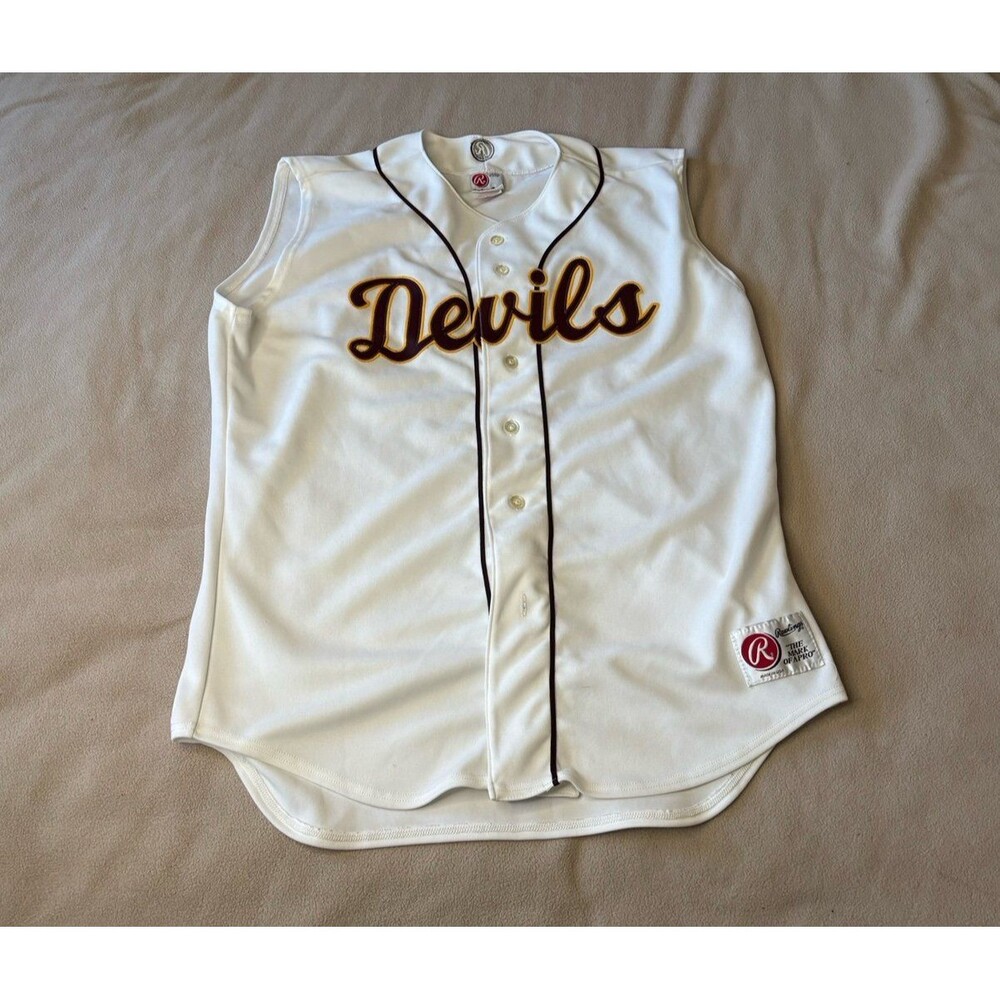 Rawlings Arizona State Sun Devils ASU Sleeveless Baseball White Jersey Men's 46